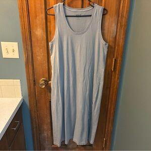 Pact Light Grey/Blue Tank T-Shirt Dress